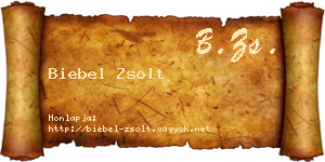 Biebel Zsolt névjegykártya